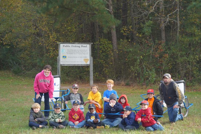 Sussex District Chariot Race participants from Troop 95 are in back (l-r) Lion Den leader Louise Rathfon, Tristen C., Callan M. and Marcus M. In front are Greyson D., Trenton R., Colin E., Tyarie, M., Lucas H., Benjamin D., Keller M., Alex E., Cullen C. and Wolf Den leader Paul Dorey. SUBMITTED PHOTO
